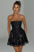 Women’s Strapless Glitter Cocktail Dress | Mini