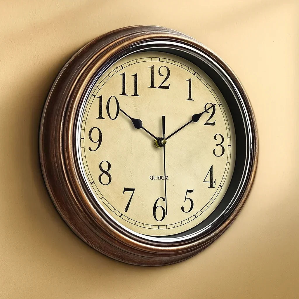 Timeless Wooden Wall Clock with Silent Mechanism