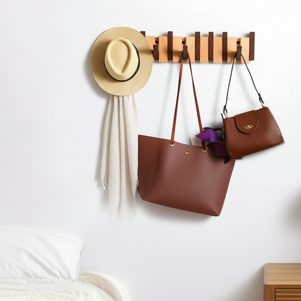 Elegant Wooden Piano Coat Rack