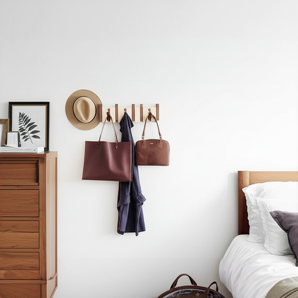 Elegant Wooden Piano Coat Rack