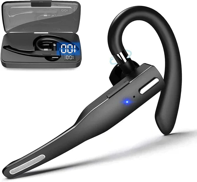Dual Microphone Wireless Bluetooth 5.1 Noise-Cancelling Trucker Headset/Earpiece