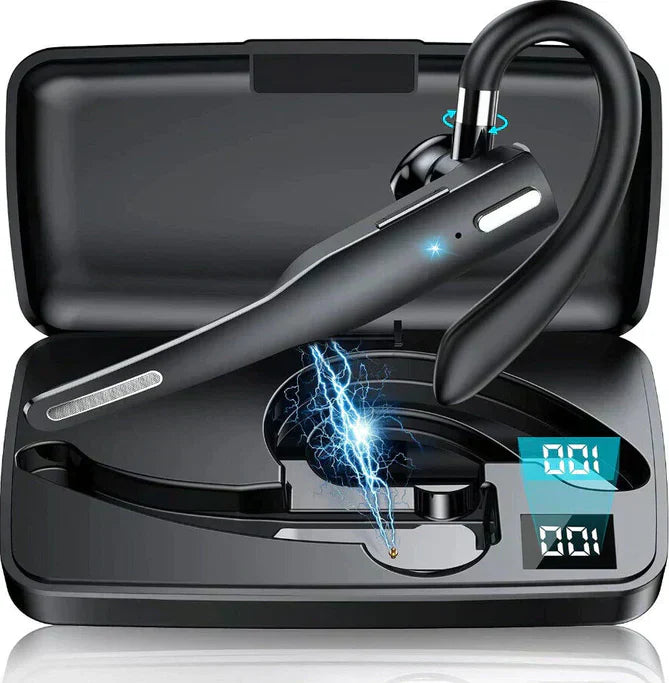 Dual Microphone Wireless Bluetooth 5.1 Noise-Cancelling Trucker Headset/Earpiece