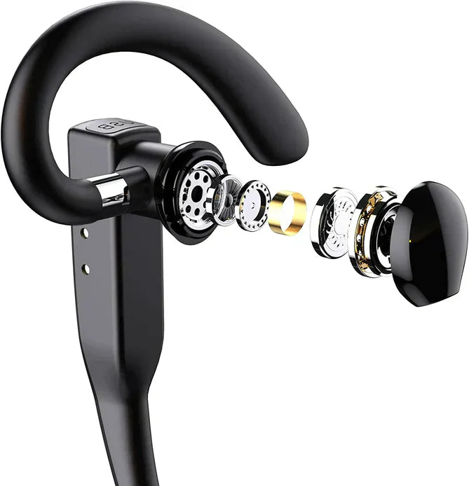 Dual Microphone Wireless Bluetooth 5.1 Noise-Cancelling Trucker Headset/Earpiece
