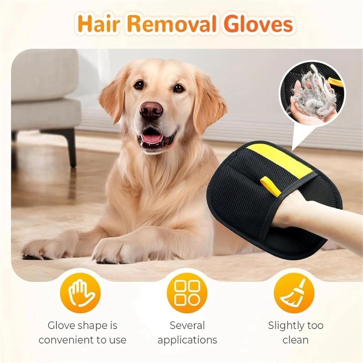 Effective Pet Hair Removal Grooming Gloves