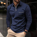 Men's Long Sleeve Polo Shirt | Zipper