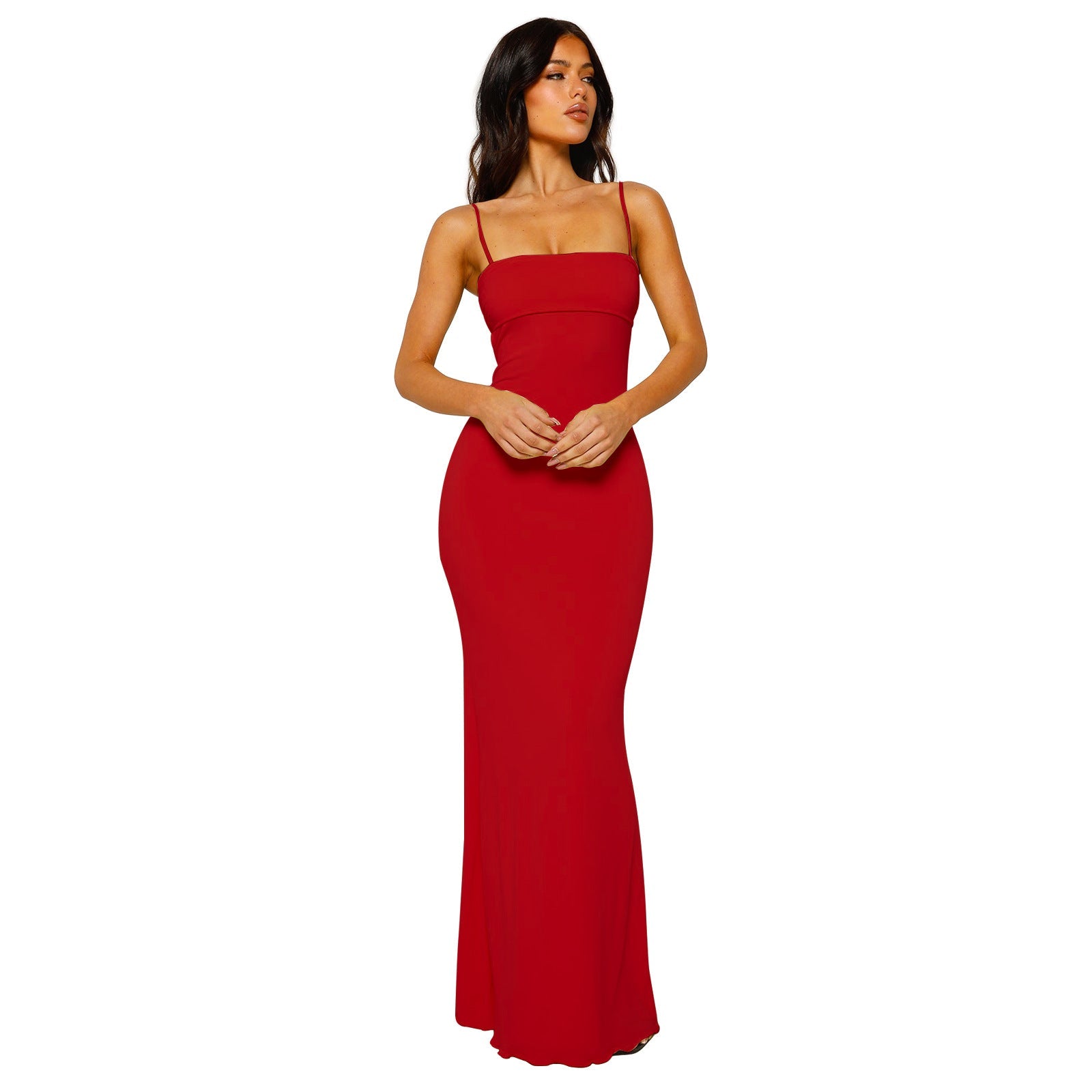 Women’s Square Neck Evening Dress | Maxi