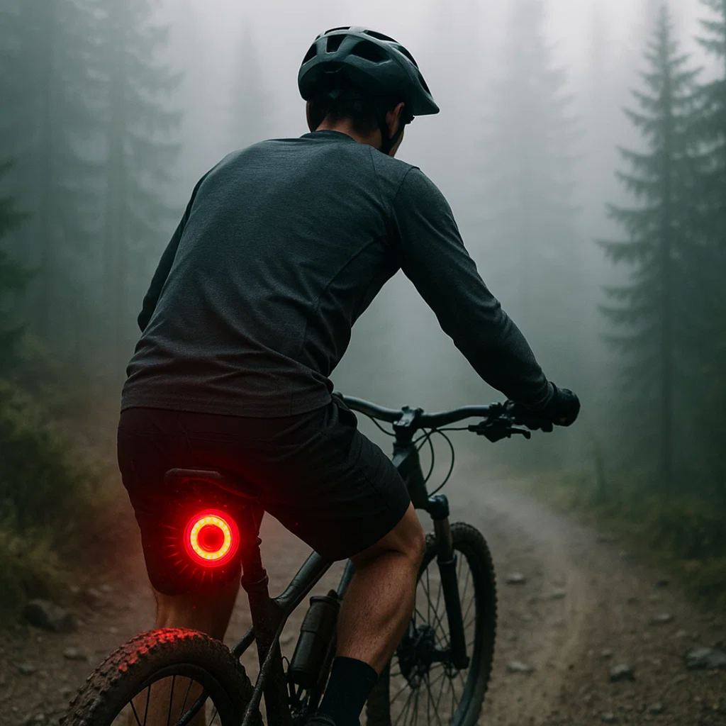 6-Mode Rear and Brake Light for Bicycles and Road Bikes with Battery