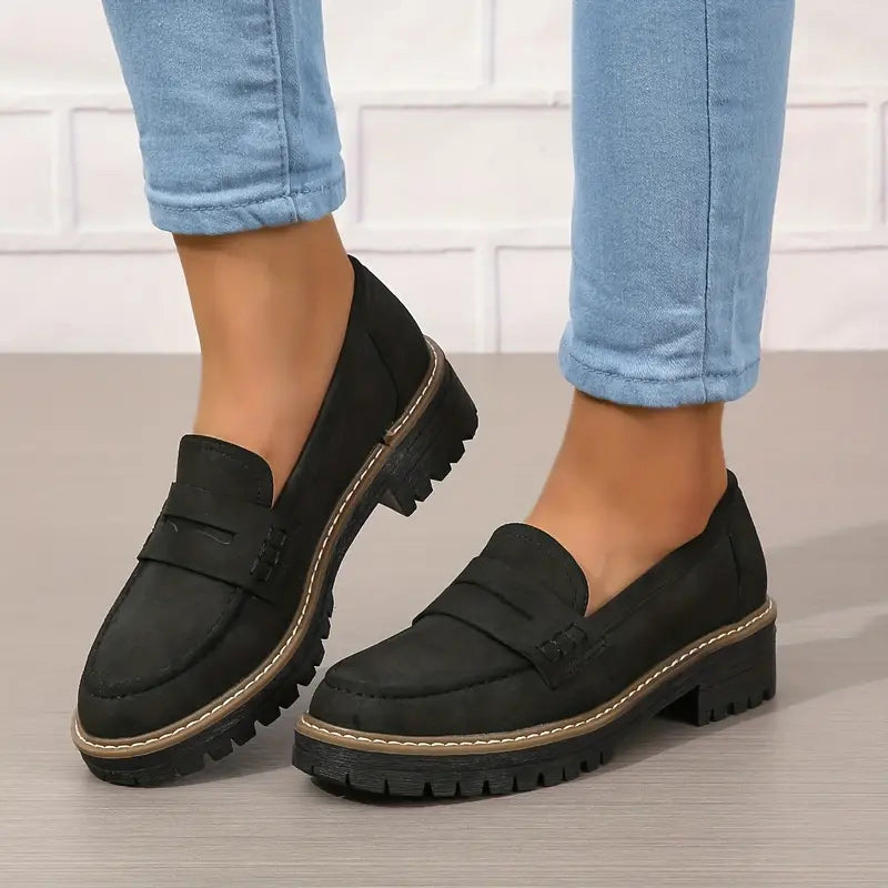 Ladies' Platform Loafer | Slip-On