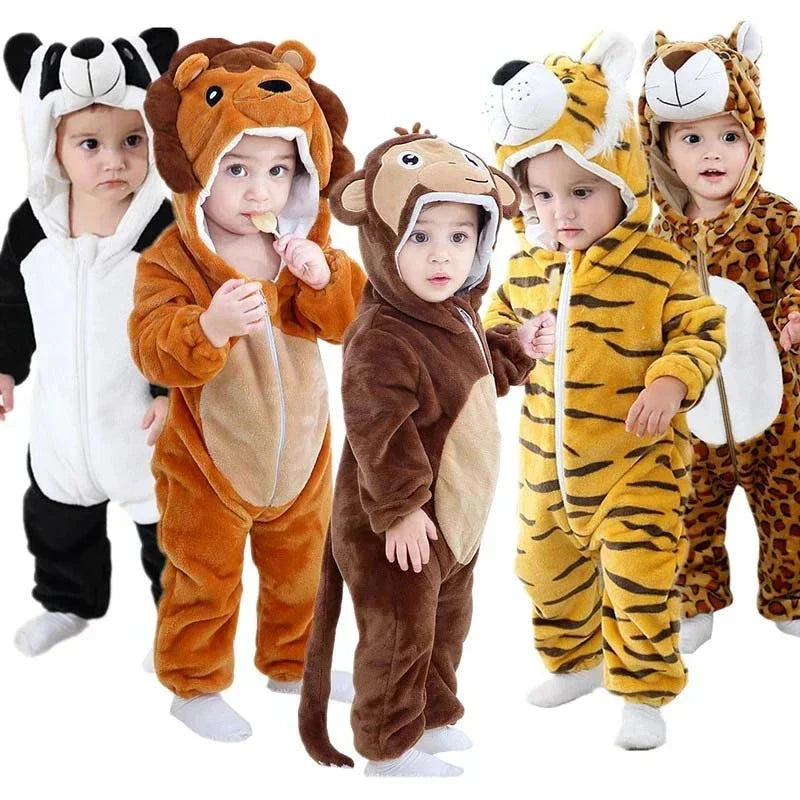 Infant Fleece Romper | Cozy Animal Onesie