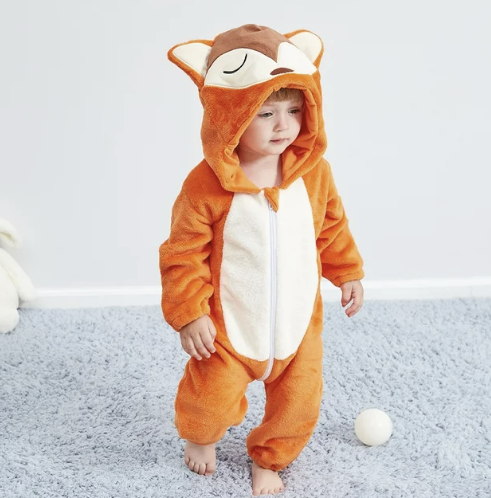 Infant Fleece Romper | Cozy Animal Onesie