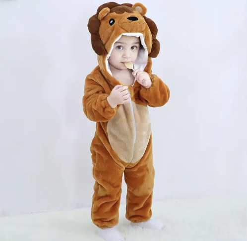 Infant Fleece Romper | Cozy Animal Onesie