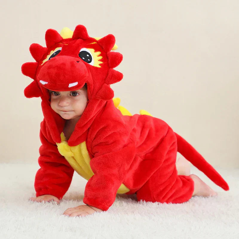 Infant Fleece Romper | Cozy Animal Onesie
