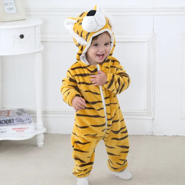Infant Fleece Romper | Cozy Animal Onesie
