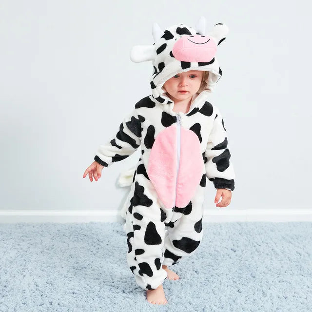 Infant Fleece Romper | Cozy Animal Onesie