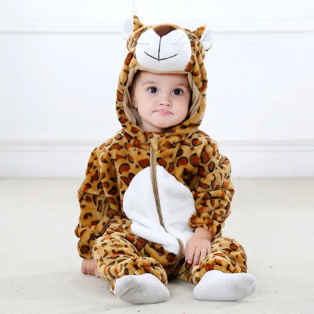 Infant Fleece Romper | Cozy Animal Onesie