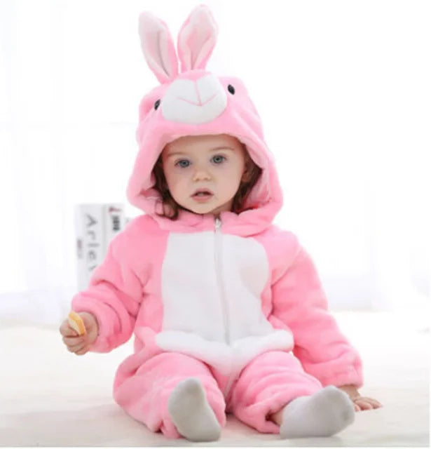 Infant Fleece Romper | Cozy Animal Onesie