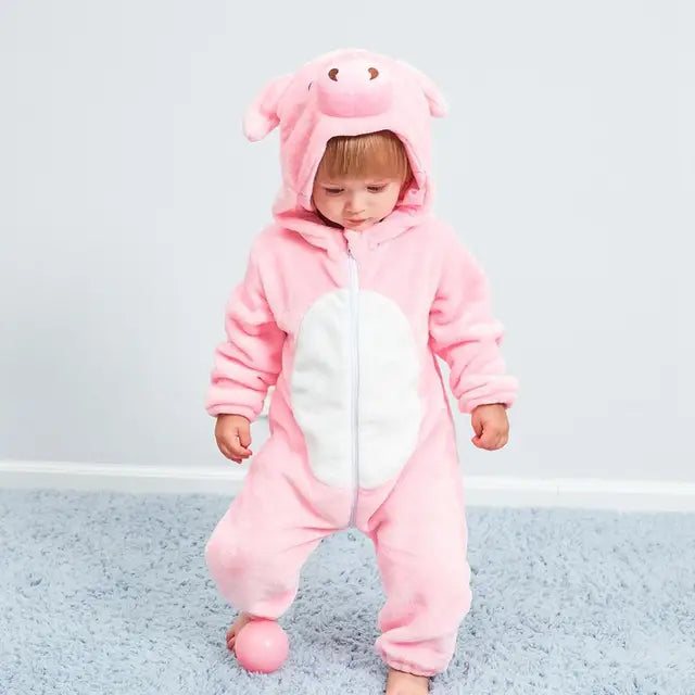 Infant Fleece Romper | Cozy Animal Onesie