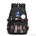 Roomy School Backpack with Stitch Pattern