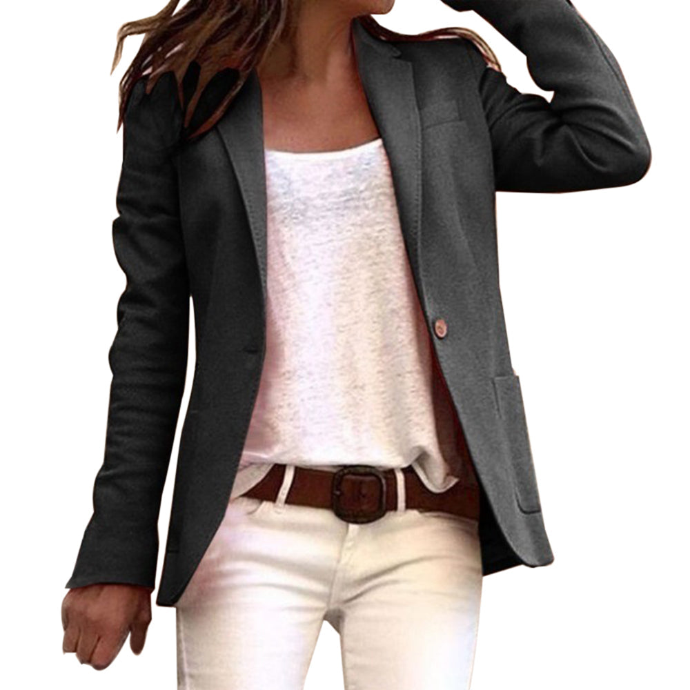 Women's Casual Slim Fit Blazer Jacket | Long Sleeve