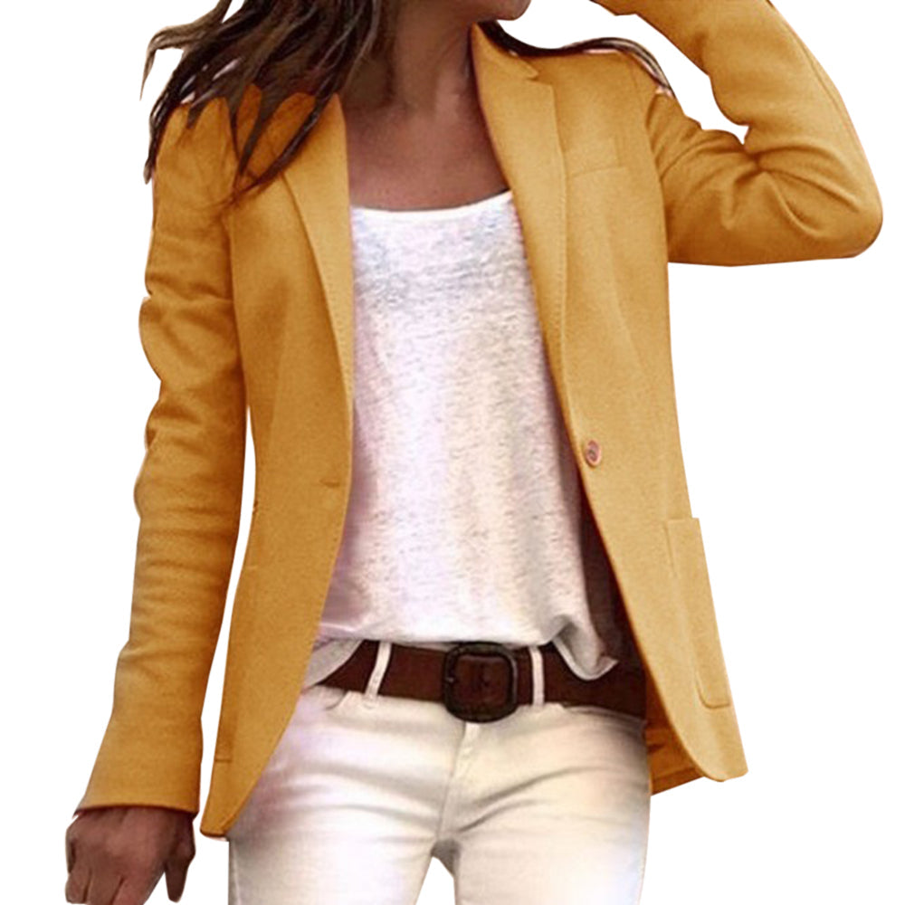 Women's Casual Slim Fit Blazer Jacket | Long Sleeve