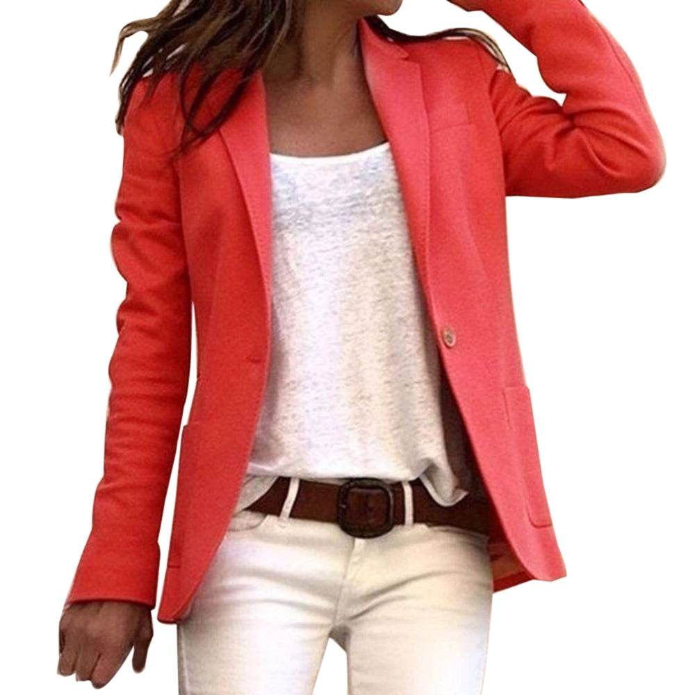 Women's Casual Slim Fit Blazer Jacket | Long Sleeve