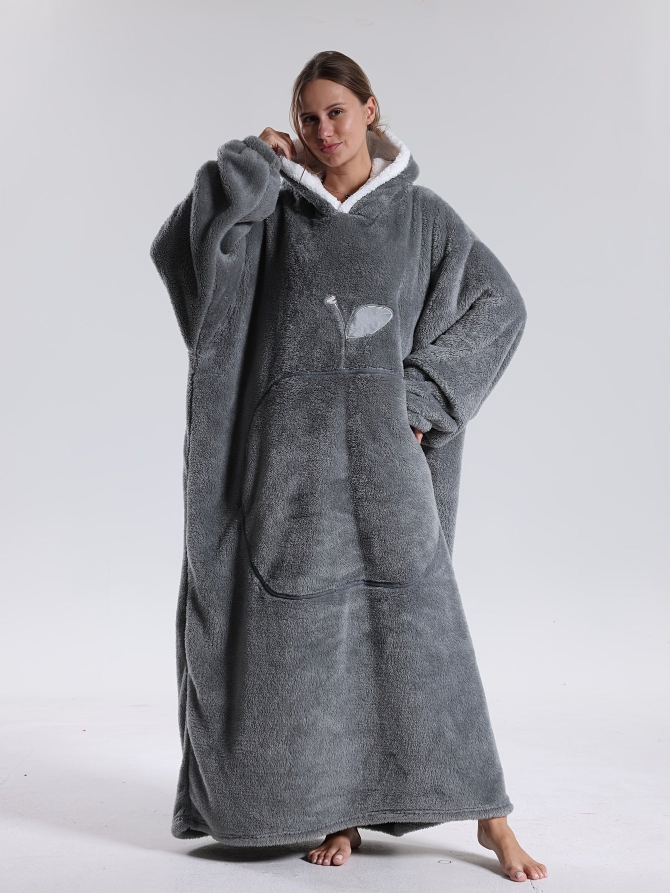 Comfortable Wearable Hoodie Blanket | Sleeved Cozy Blanket