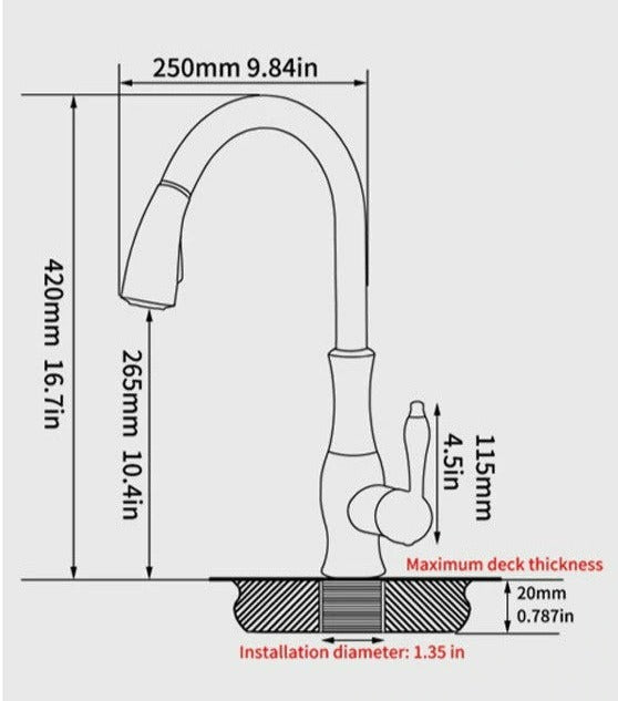 Retractable Kitchen Faucet | Sink Tap | Kitchen Sink Fixture