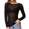 Women's Long Sleeve Party Top | Transparent