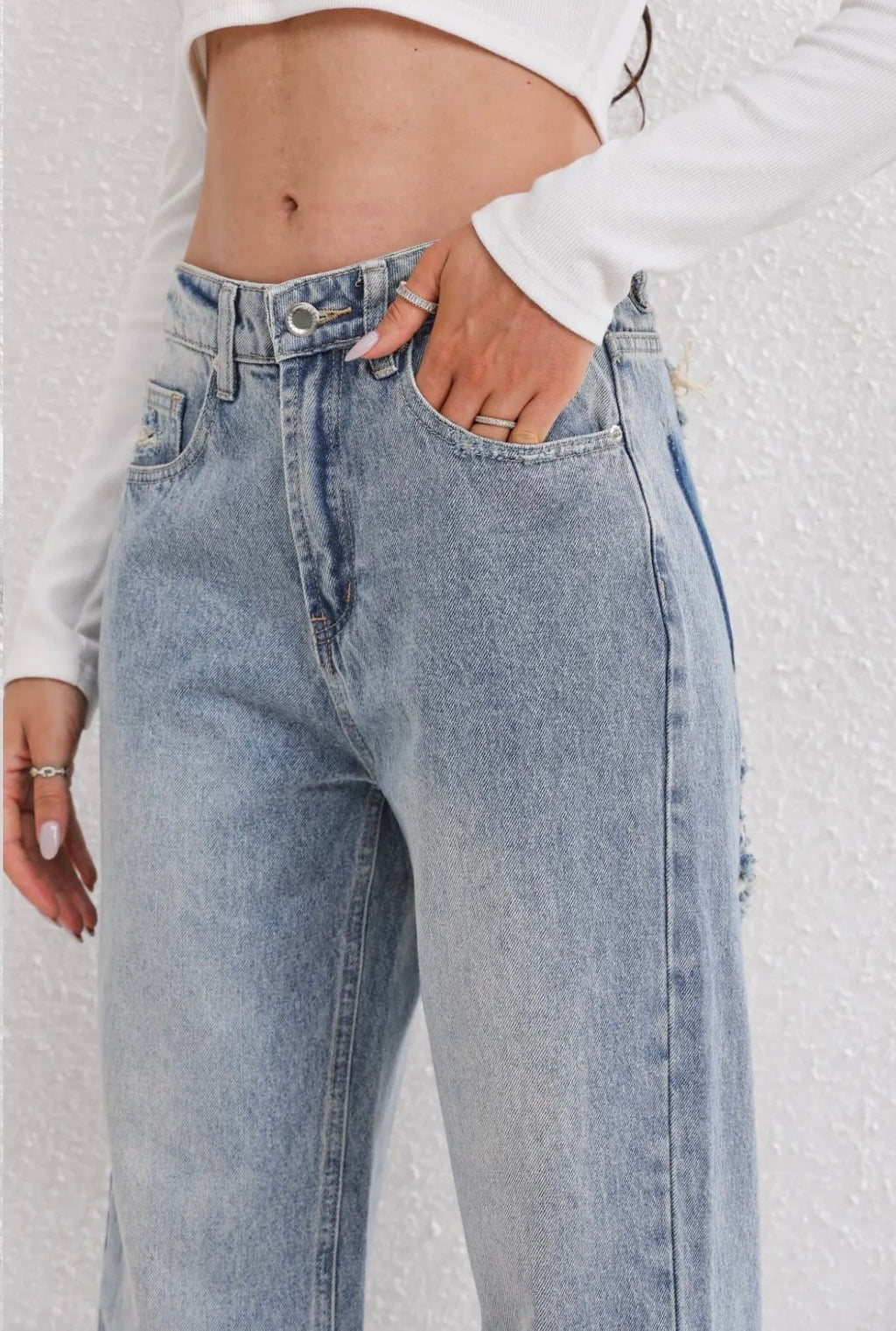 Women's High-Waisted Wide Leg Baggy Jeans | Casual