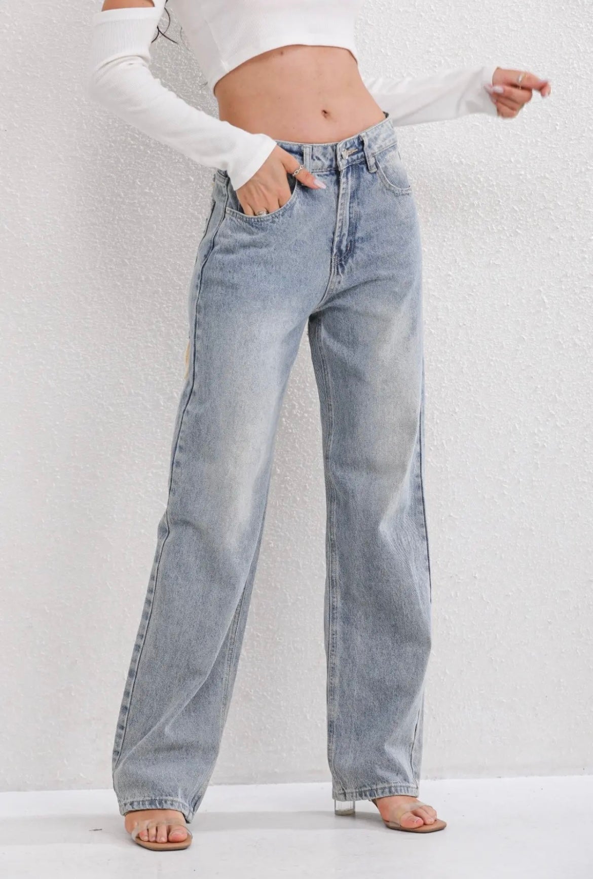 Women's High-Waisted Wide Leg Baggy Jeans | Casual